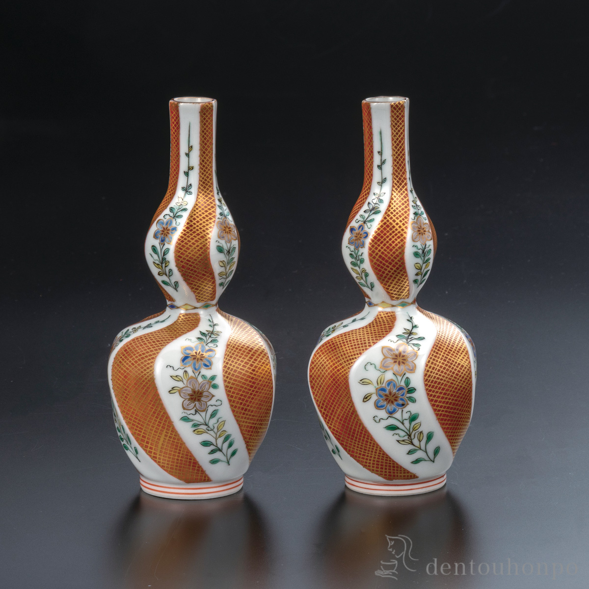 【送料無料】酒器 草花 5.8号≪在庫確認後、通常即日で出荷≫ ( 酒器 日本酒 冷酒 プレゼント 人気 九谷焼 )