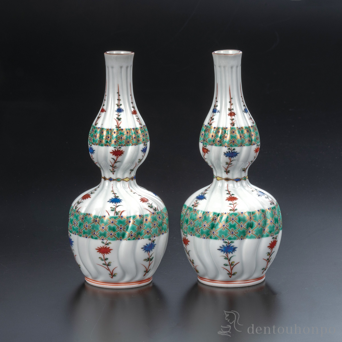 【送料無料】酒器 草花 6.8号≪在庫確認後、通常即日で出荷≫ ( 酒器 日本酒 冷酒 プレゼント 人気 九谷焼 )