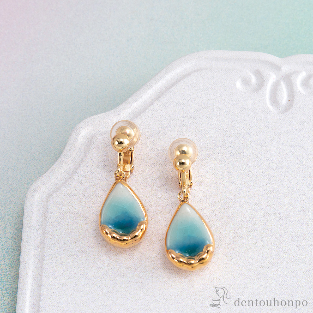 【送料無料】イヤリング 霖雨のあと≪在庫確認後、通常即日で出荷≫ ( おしゃれ かわいい ジュエリー アクセサリー ギフト 九谷焼 )