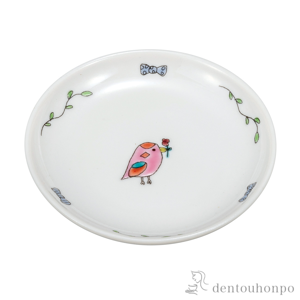 豆皿 ことりA 3.2号≪在庫確認後、通常即日で出荷≫ ( プレート 醤油皿 豆皿 和食 洋食 九谷焼 )