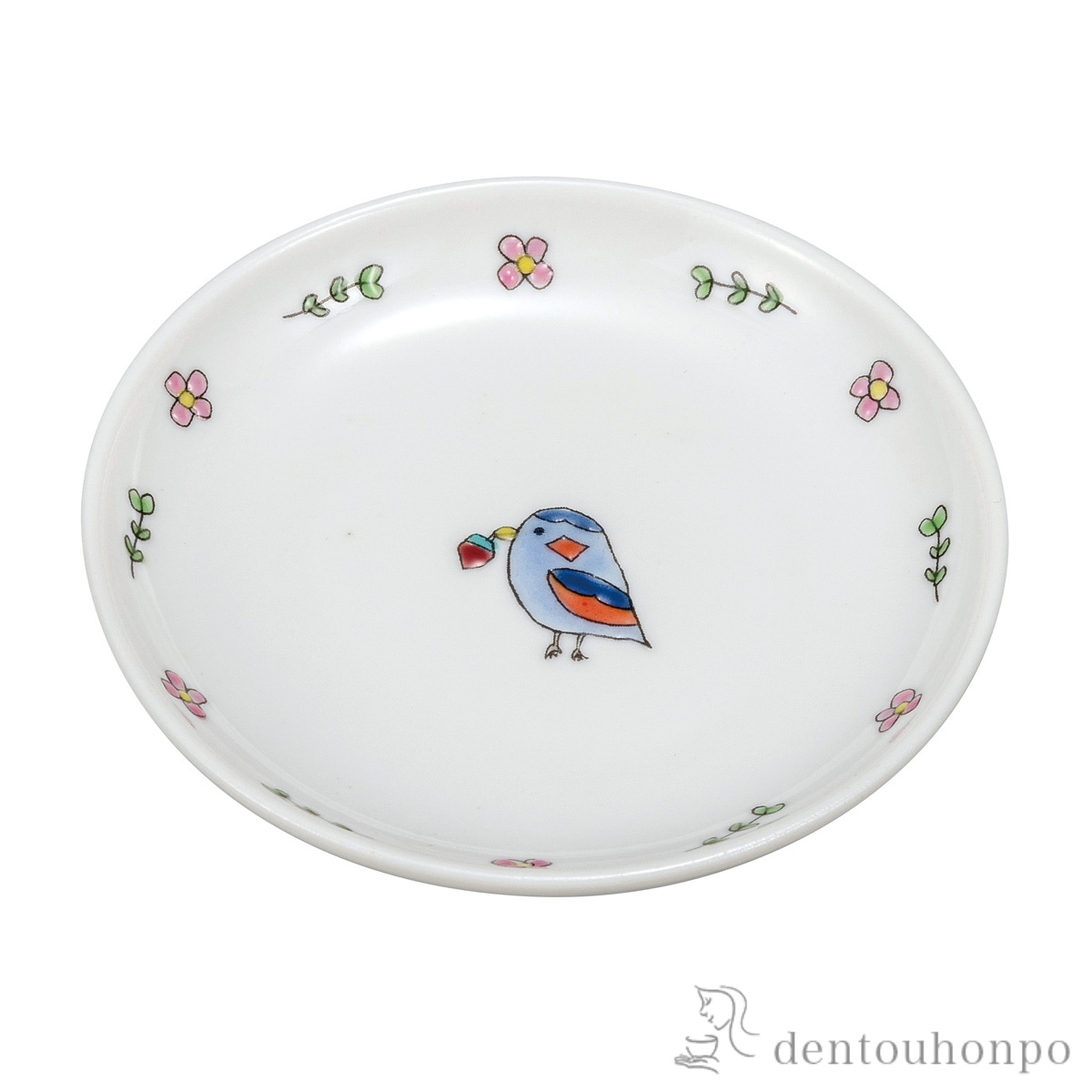 豆皿 ことりB 3.2号≪在庫確認後、通常即日で出荷≫ ( プレート 醤油皿 豆皿 和食 洋食 九谷焼 )