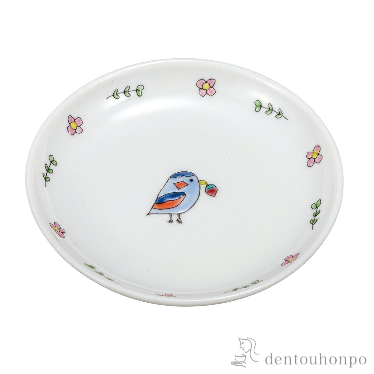 豆皿 ことりC 3.2号≪在庫確認後、通常即日で出荷≫ ( プレート 醤油皿 豆皿 和食 洋食 九谷焼 )