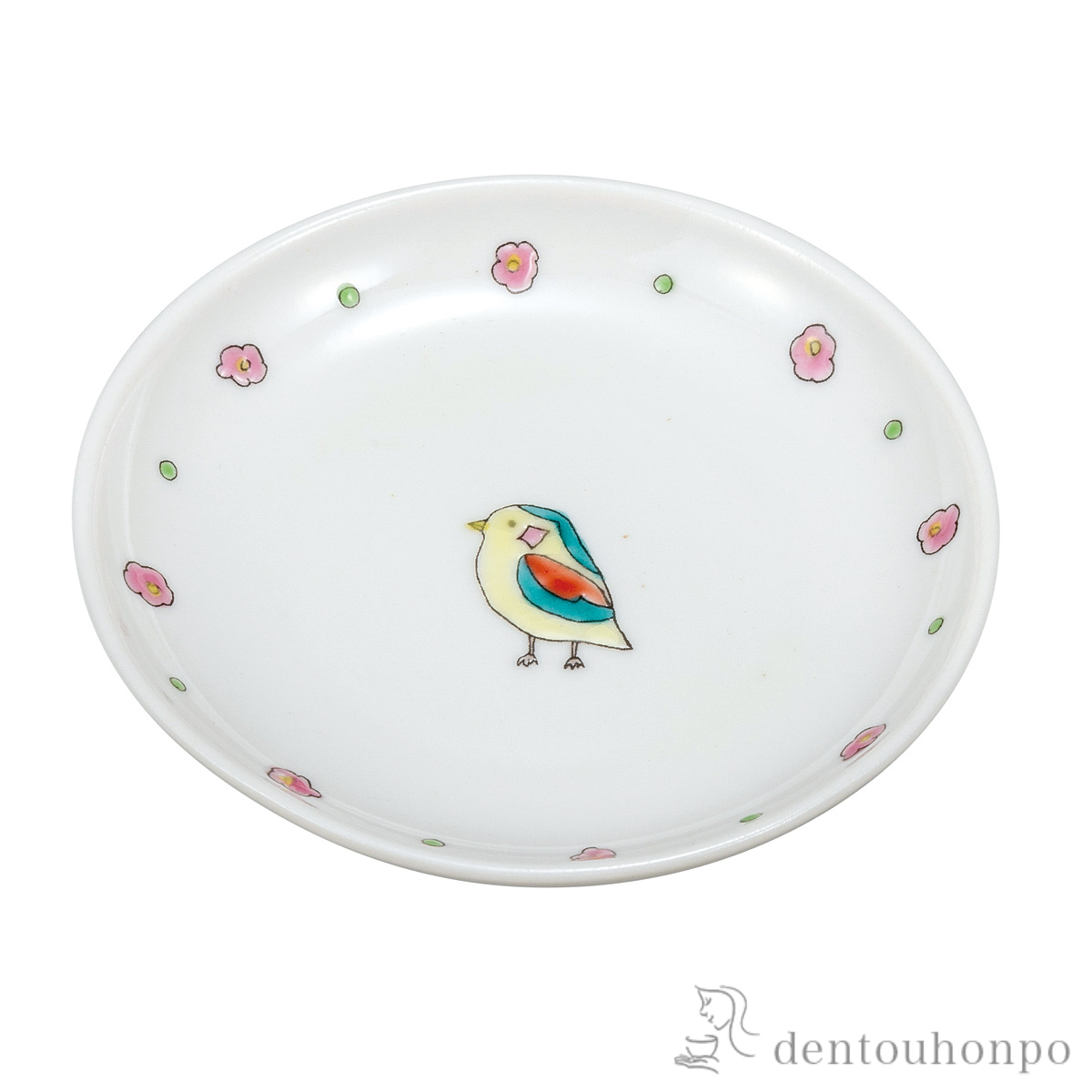 豆皿 ことりD 3.2号≪在庫確認後、通常即日で出荷≫ ( プレート 醤油皿 豆皿 和食 洋食 九谷焼 )