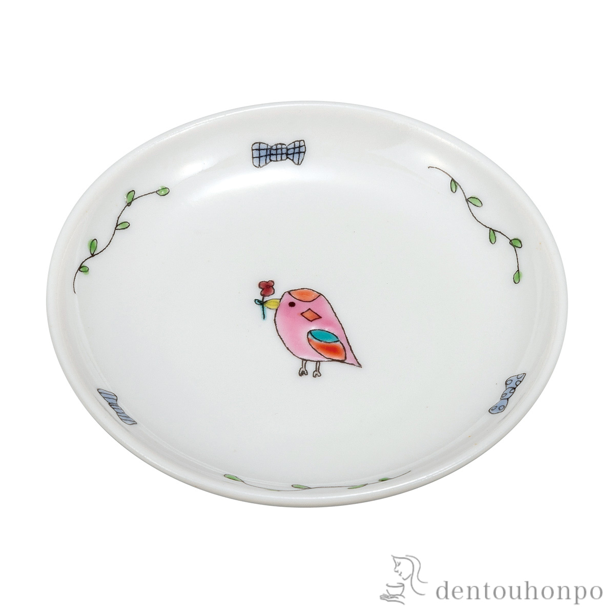 豆皿 ことりE 3.2号≪在庫確認後、通常即日で出荷≫ ( プレート 醤油皿 豆皿 和食 洋食 九谷焼 )