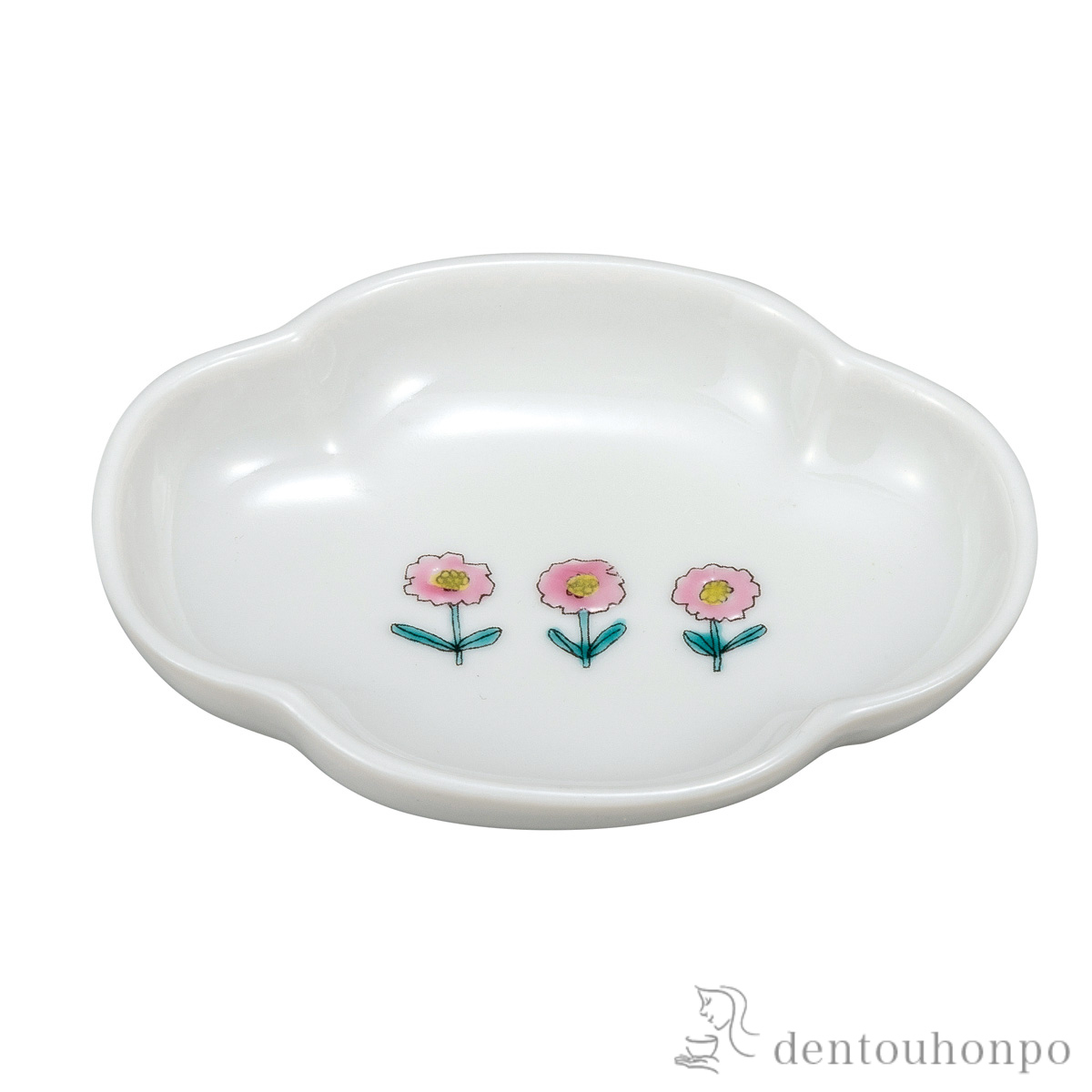 豆皿 小花 ピンク 3.4号≪在庫確認後、通常即日で出荷≫ ( プレート 醤油皿 豆皿 和食 洋食 九谷焼 )