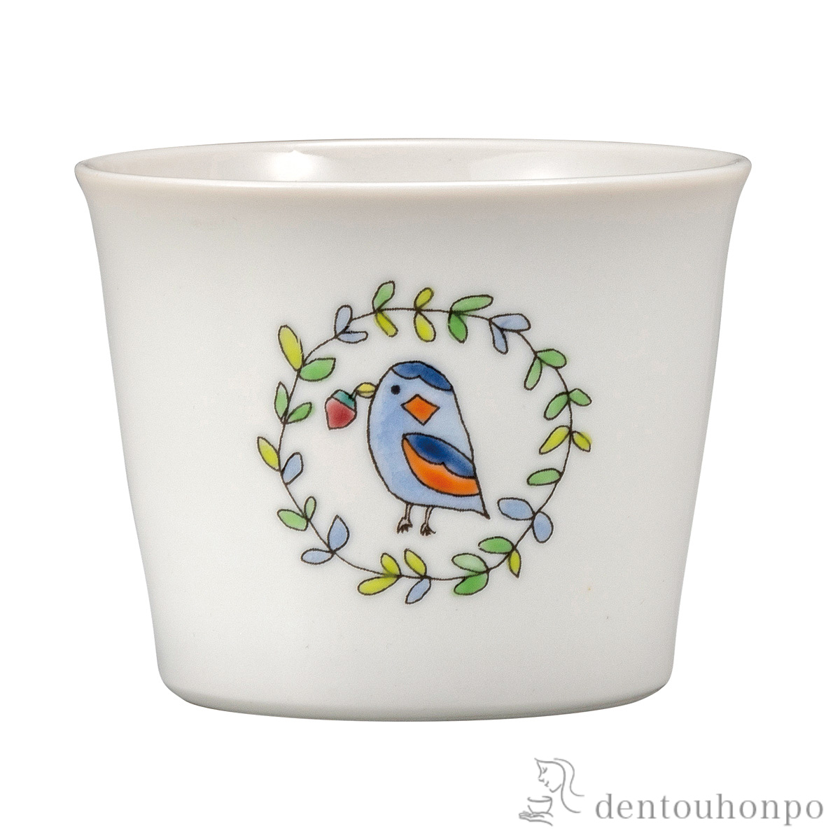 そばちょこ ことり 水色≪在庫確認後、通常即日で出荷≫ ( そばちょこ コップ 蕎麦猪口 冷酒カップ 来客用 九谷焼 )