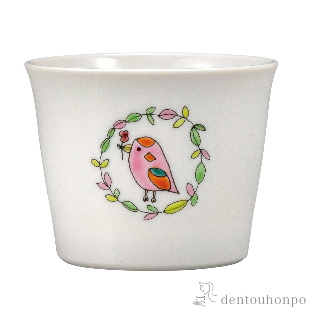そばちょこ ことり ピンク≪在庫確認後、通常即日で出荷≫ ( そばちょこ コップ 蕎麦猪口 冷酒カップ 来客用 九谷焼 )