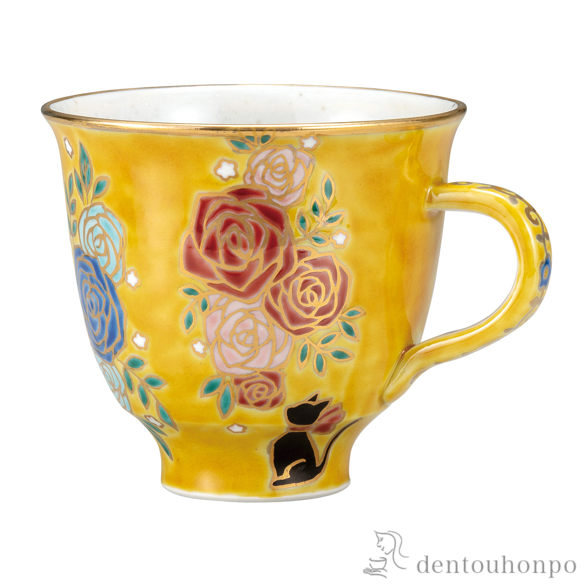 【送料無料】マグカップ 黒猫≪在庫確認後、通常即日で出荷≫ ( プレゼント デザイン マグ オリジナル タンブラー 九谷焼 )