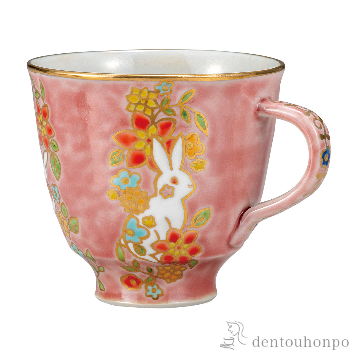 【送料無料】マグカップ 白兎≪注文後に商品取り寄せ、後日納期連絡致します≫ ( 退職祝い 定年 上司 父 母 男性 女性 先輩 プレゼント デザイン マグ オリジナル タンブラー 九谷焼 )