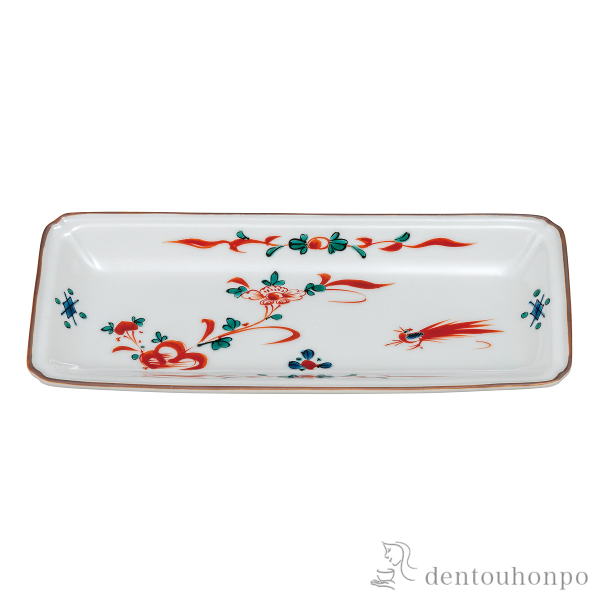 長皿 呉須赤絵 8号≪在庫確認後、通常即日で出荷≫ ( プレート おつまみ 料理 和食 洋食 九谷焼 )