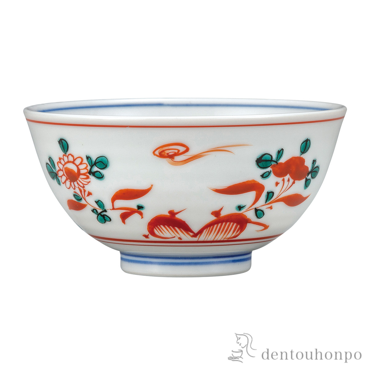 【送料無料】飯碗 呉須赤絵 小≪在庫確認後、通常即日で出荷≫ ( ごはん 白ご飯 お茶碗 飯碗 おすすめ 九谷焼 )