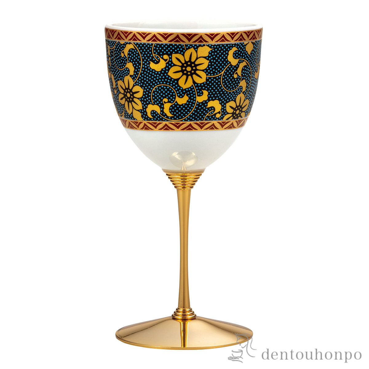 【送料無料】ワインカップ 青粒鉄仙≪在庫確認後、通常即日で出荷≫ ( ワインカップ 酒器 日本酒 冷酒 人気 九谷焼 )