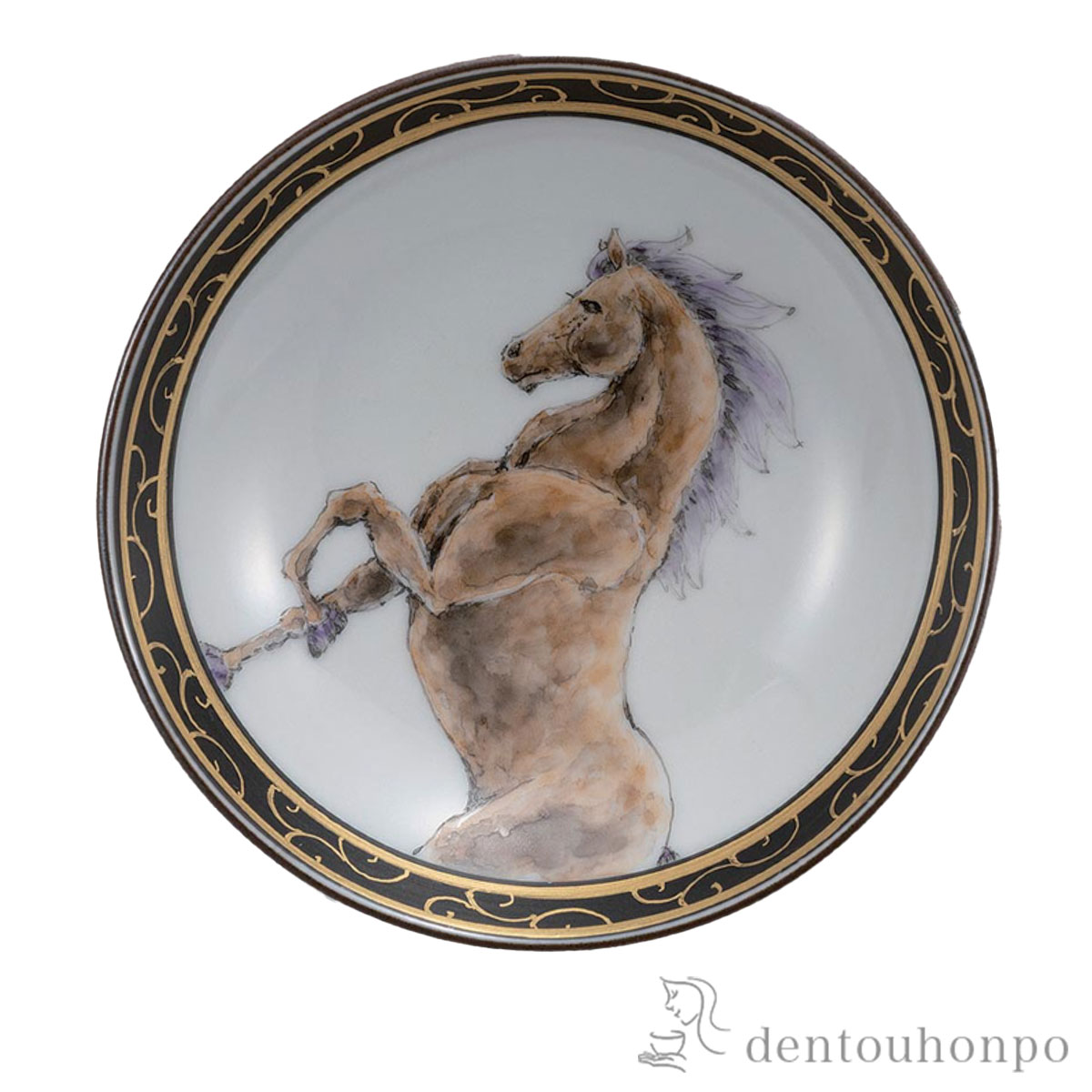 【送料無料】干支　盃 勇馬≪在庫確認後、1~3営業日で出荷≫ ( お正月 新年 午 馬 十二支 2026年 開運 九谷焼 )