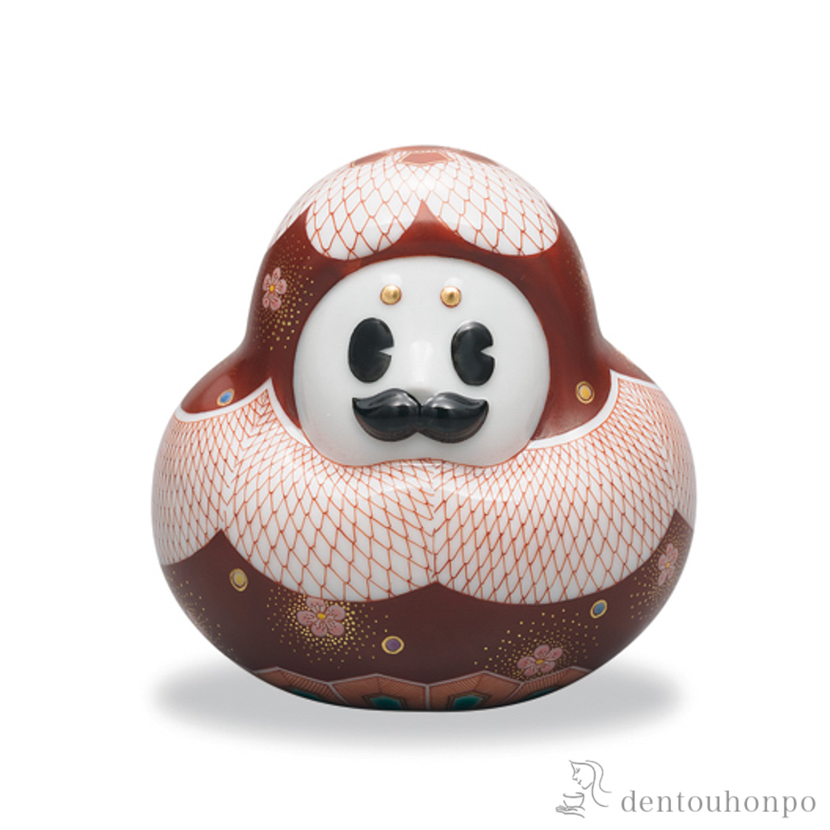 【送料無料】九谷焼置物 ひゃくまんさん 赤絵細描≪在庫確認後、1~3営業日で出荷≫ ( 木箱名入れ有料 木札名入れ有料 置物 幸運 風水 縁起物 人気 九谷焼 )