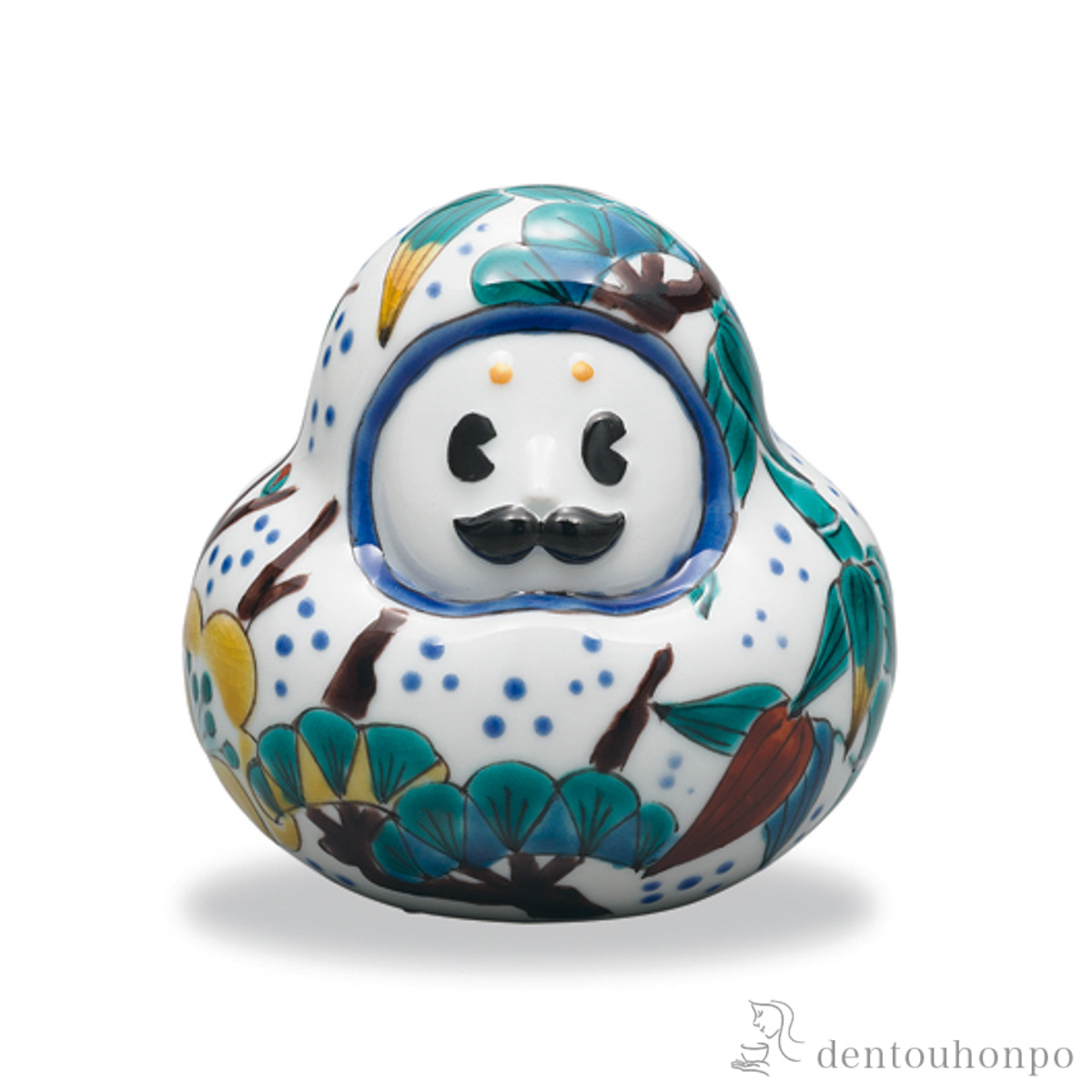 【送料無料】九谷焼置物 ひゃくまんさん 松竹梅≪在庫確認後、1~3営業日で出荷≫ ( 木札名入れ有料 置物 幸運 風水 縁起物 人気 九谷焼 )