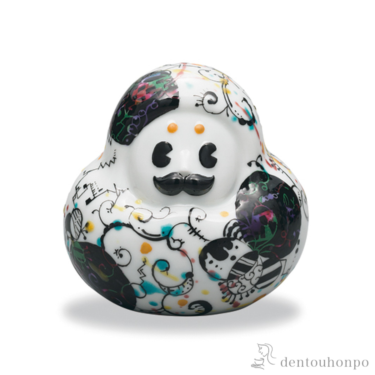 【送料無料】九谷焼置物 ひゃくまんさん ブルーム≪在庫確認後、1~3営業日で出荷≫ ( 木札名入れ有料 置物 幸運 風水 縁起物 人気 九谷焼 )