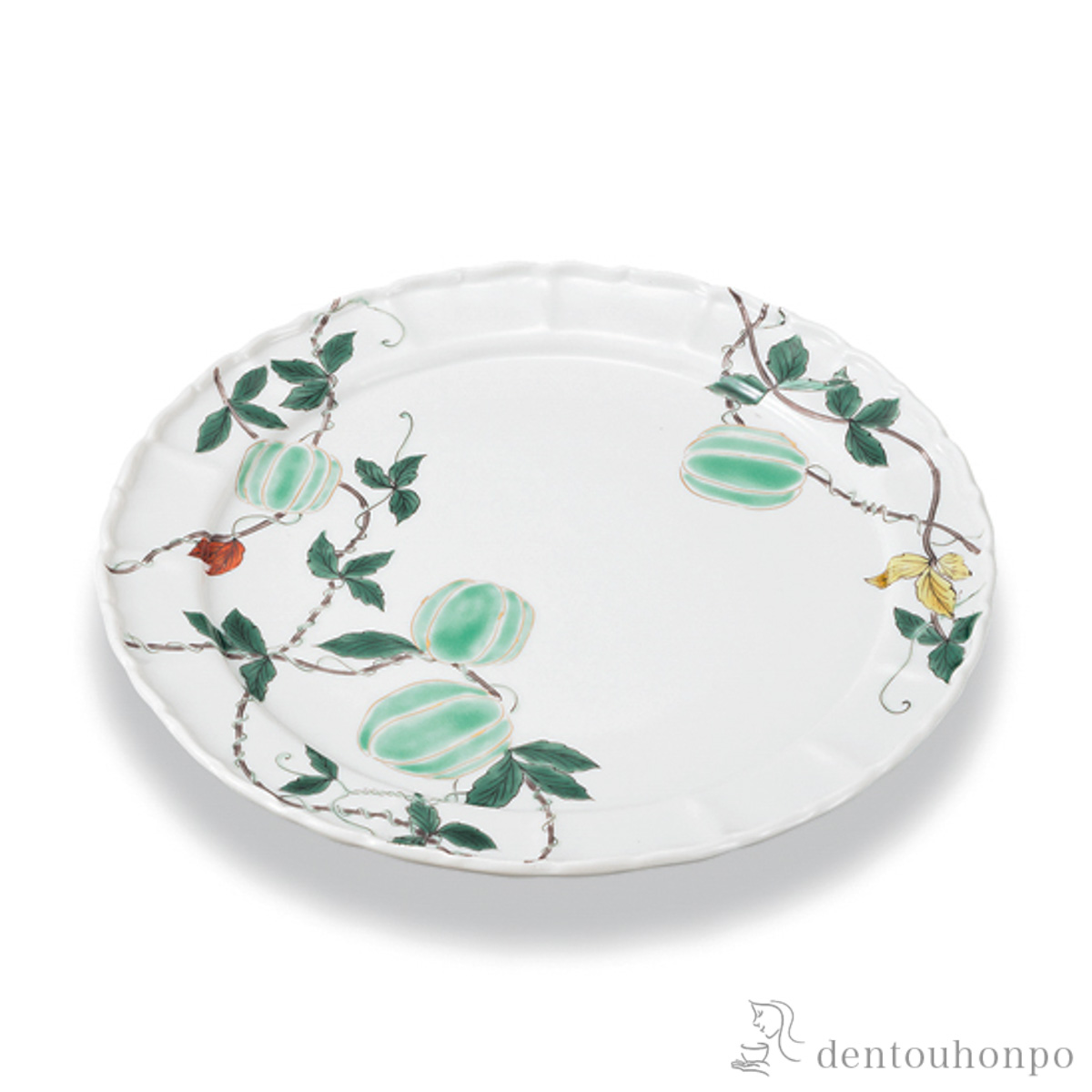 皿 風船かずら 7号≪在庫確認後、1~3営業日で出荷≫ ( プレート おつまみ 料理 和食 洋食 九谷焼 )