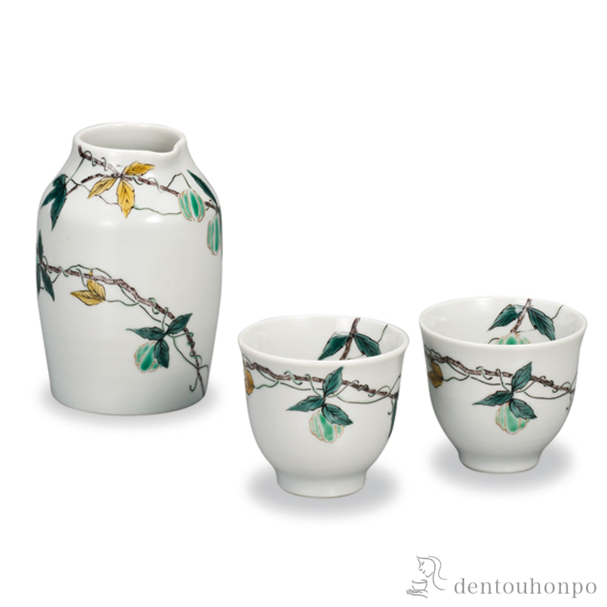 【送料無料】晩酌揃 風船かずら≪在庫確認後、1~3営業日で出荷≫ ( 酒器 日本酒 冷酒 プレゼント 人気 九谷焼 )