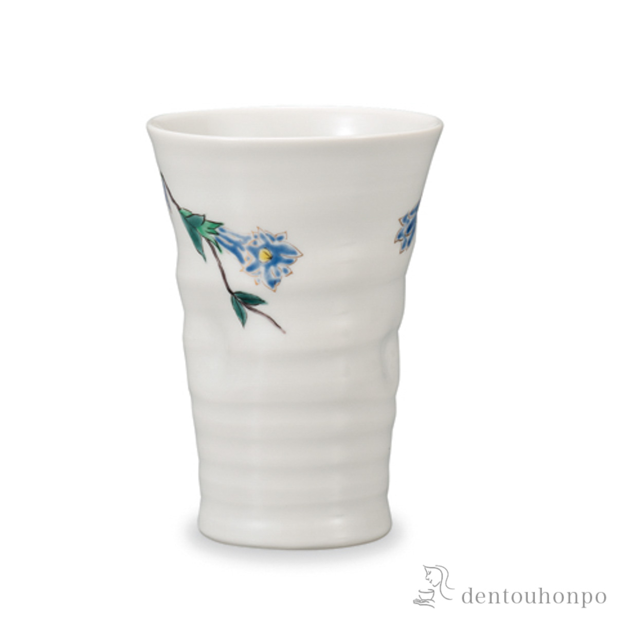 【送料無料】フリーカップ りんどう≪在庫確認後、1~3営業日で出荷≫ ( 焼酎グラス ビアカップ ビールグラス フリーカップ グラス 九谷焼 )