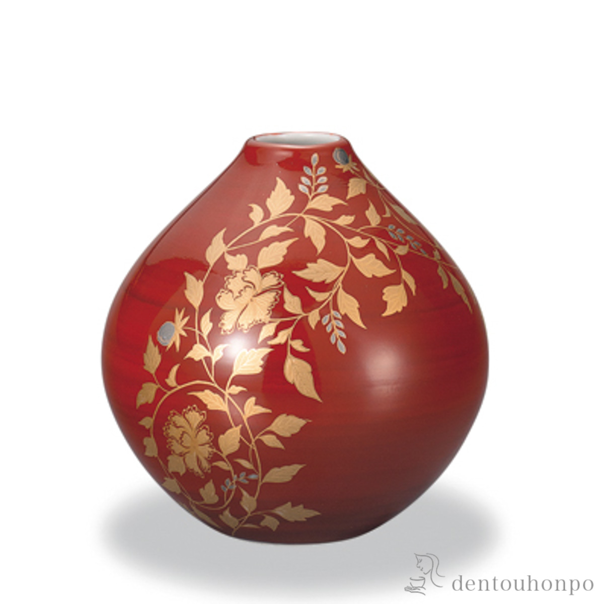 【送料無料】花器 金襴手 赤≪在庫確認後、1~3営業日で出荷≫ ( 木札名入れ有料 ガラス フラワーベース 花器 一輪挿し おすすめ 九谷焼 )