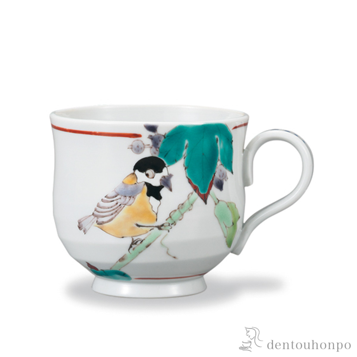マグカップ 野葡萄に山雀≪在庫確認後、1~3営業日で出荷≫ ( プレゼント デザイン マグ オリジナル タンブラー 九谷焼 )
