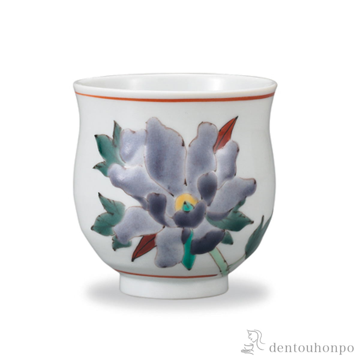 湯呑 牡丹≪在庫確認後、1~3営業日で出荷≫ ( 湯のみ ゆのみ 湯飲み カップ プレゼント 九谷焼 )