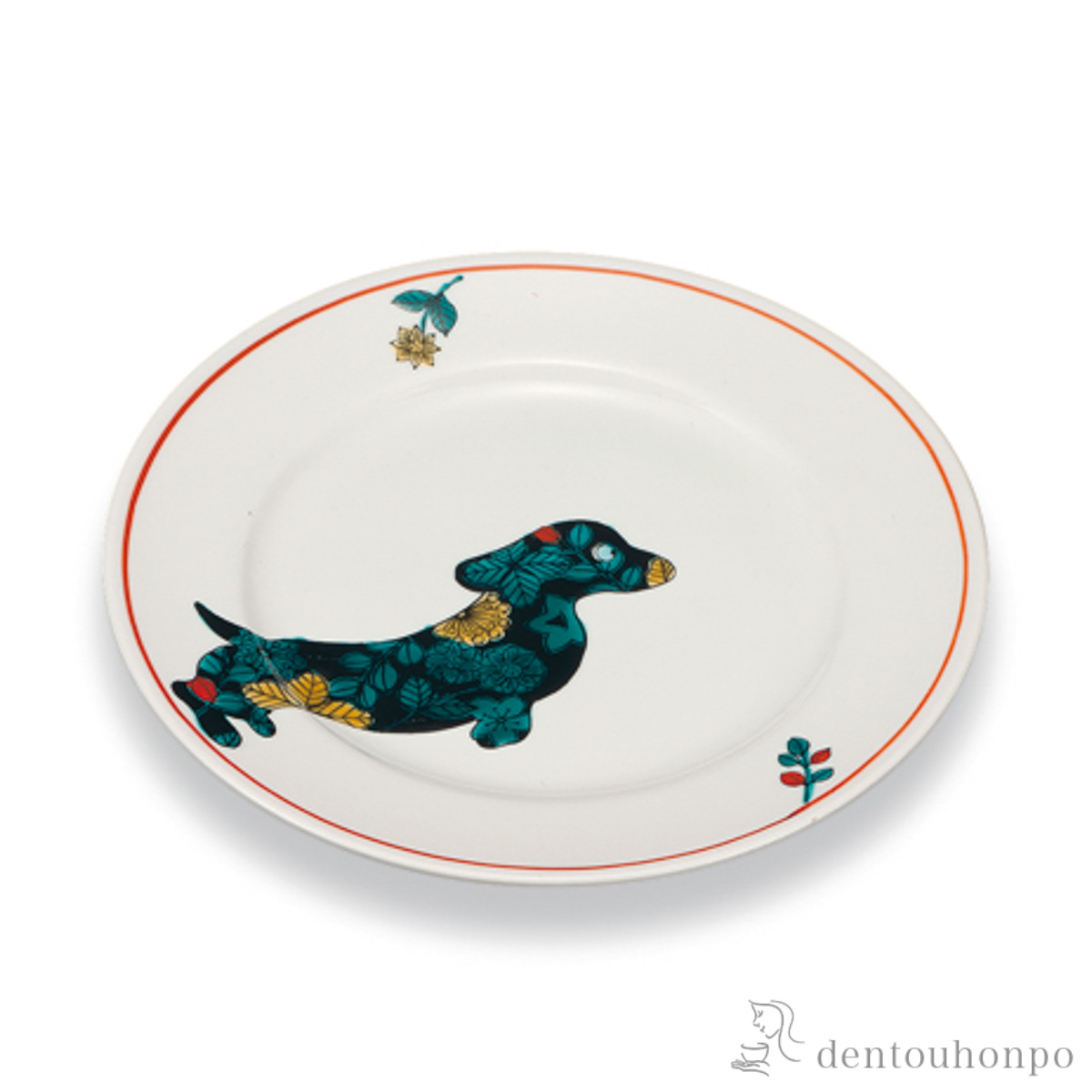 皿 犬 6号≪在庫確認後、1~3営業日で出荷≫ ( プレート おつまみ 料理 和食 洋食 九谷焼 )