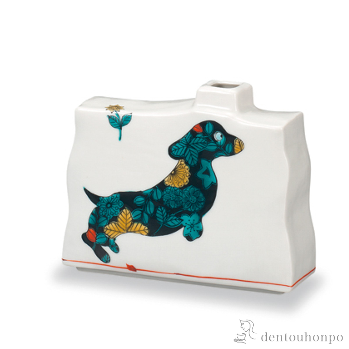 一輪生 犬 5号≪在庫確認後、1~3営業日で出荷≫ ( 花瓶 おしゃれ 花器 フラワーベース おすすめ 九谷焼 )