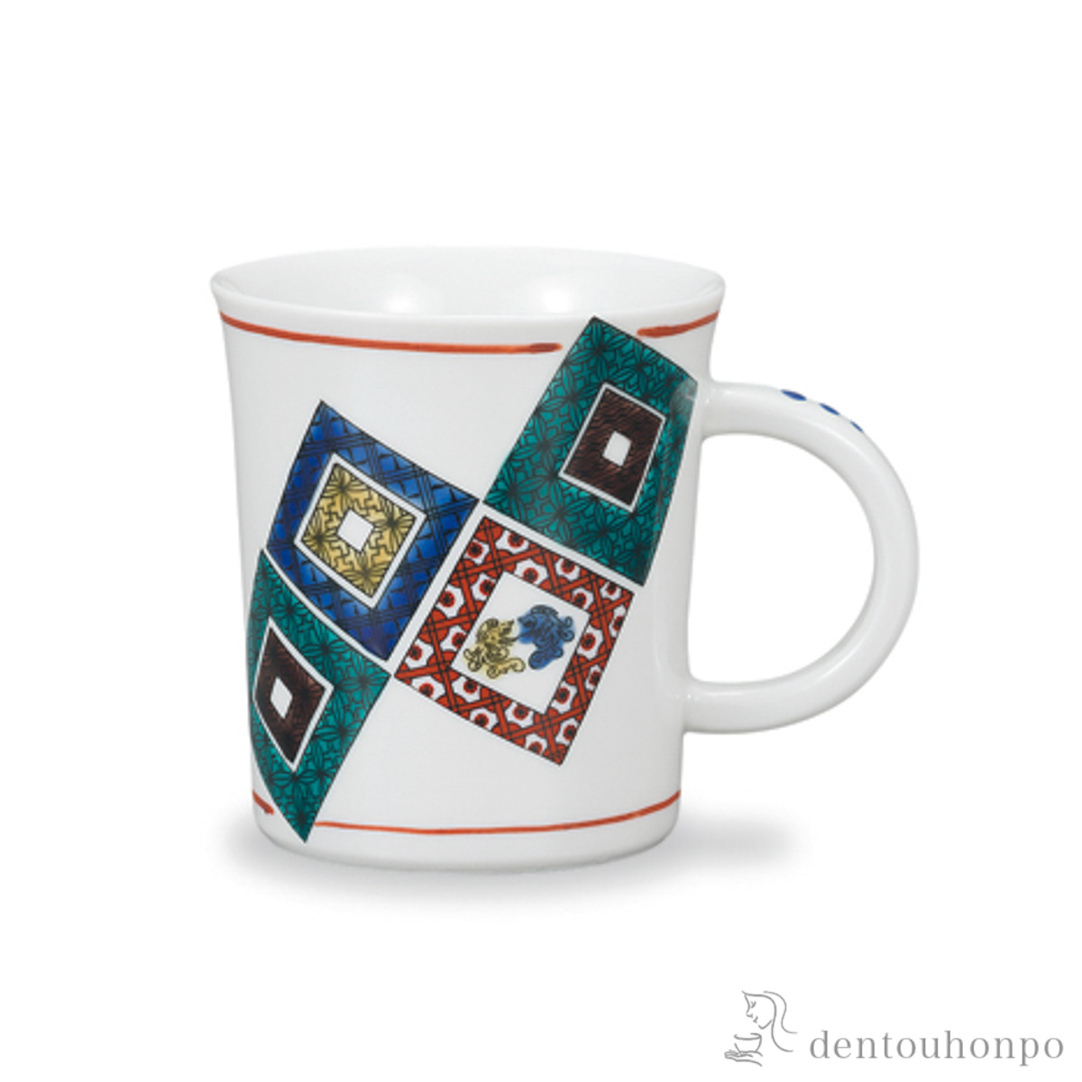 【送料無料】マグカップ 石畳の図≪在庫確認後、1~3営業日で出荷≫ ( プレゼント デザイン マグ オリジナル タンブラー 九谷焼 )