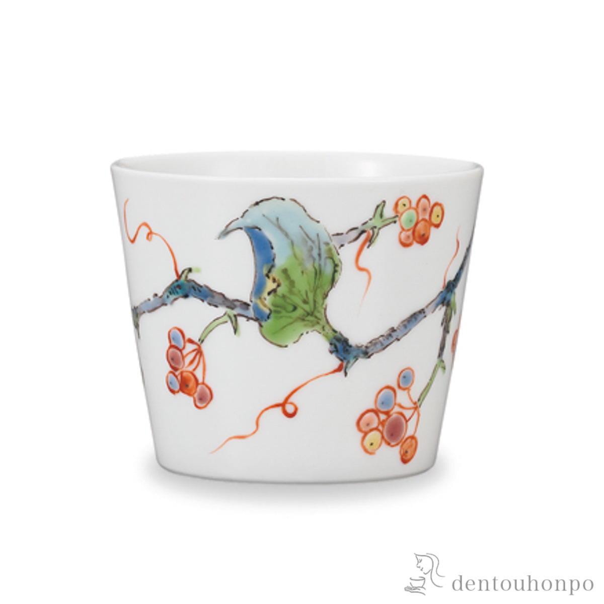 そば猪口 山帰来≪在庫確認後、1~3営業日で出荷≫ ( そばちょこ コップ 蕎麦猪口 冷酒カップ 来客用 九谷焼 )