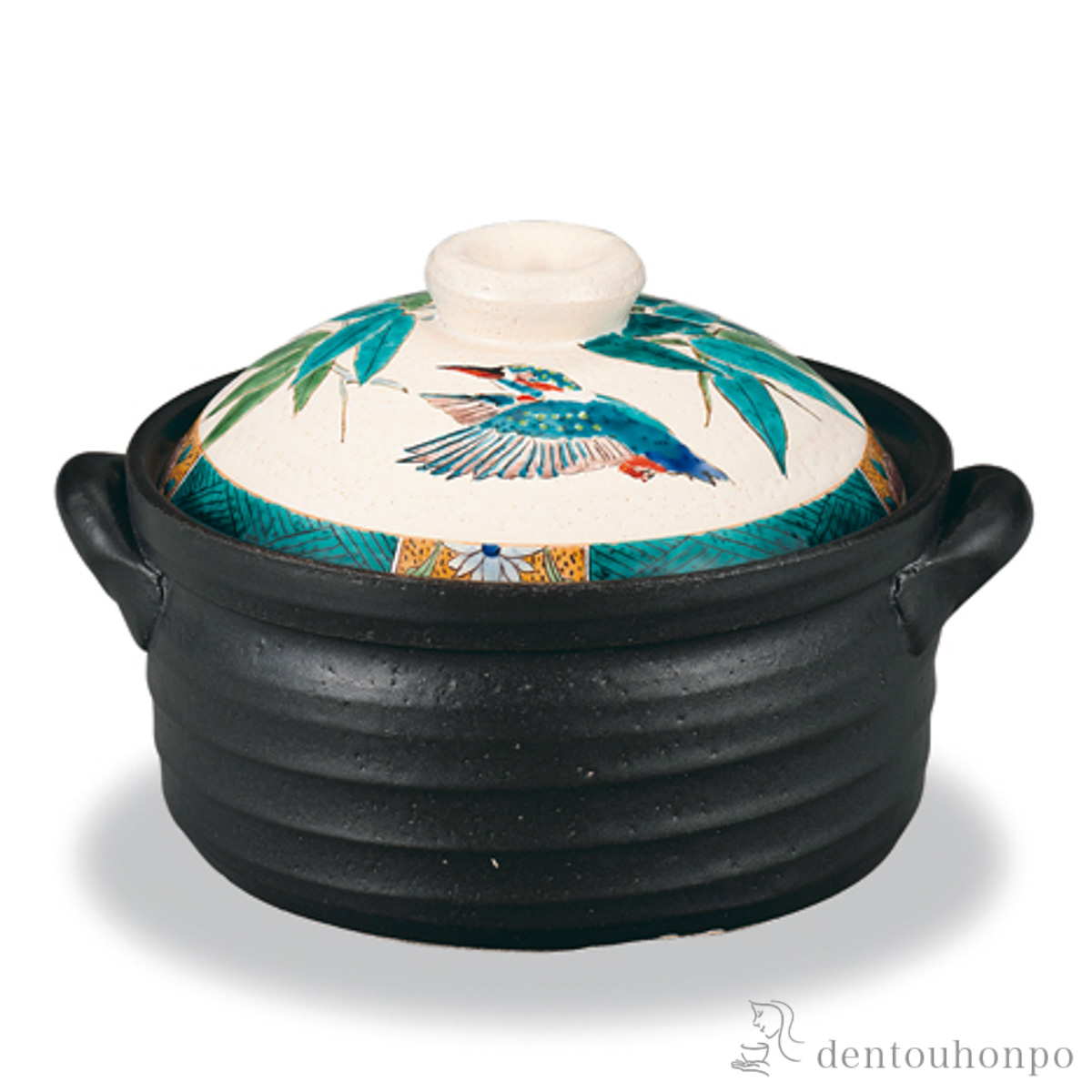 【送料無料】２合炊き ご飯釜 翡翠≪在庫確認後、1~3営業日で出荷≫ ( ごはん鍋 万能鍋 ごはん 土鍋ご飯 白米 炊飯土鍋 九谷焼 )