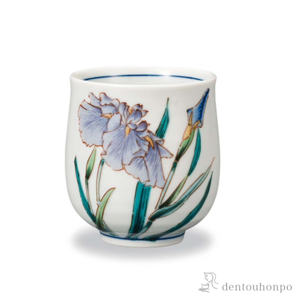 湯呑 12か月の花 花菖蒲（5月）≪在庫確認後、1~3営業日で出荷≫ ( 湯のみ ゆのみ 湯飲み カップ プレゼント 九谷焼 )