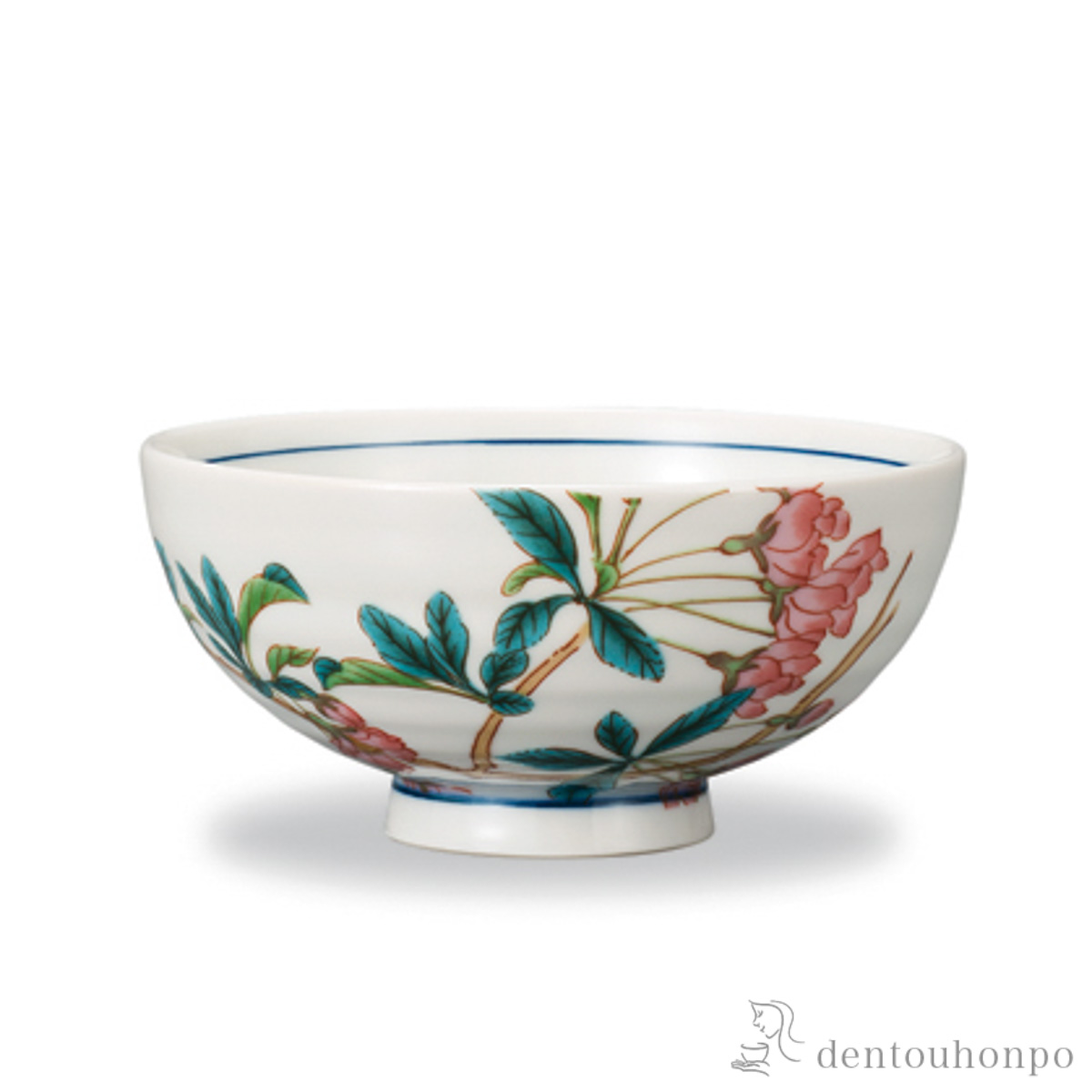 飯碗 12か月の花 花海棠（4月）≪在庫確認後、1~3営業日で出荷≫ ( ごはん 白ご飯 お茶碗 飯碗 おすすめ 九谷焼 )