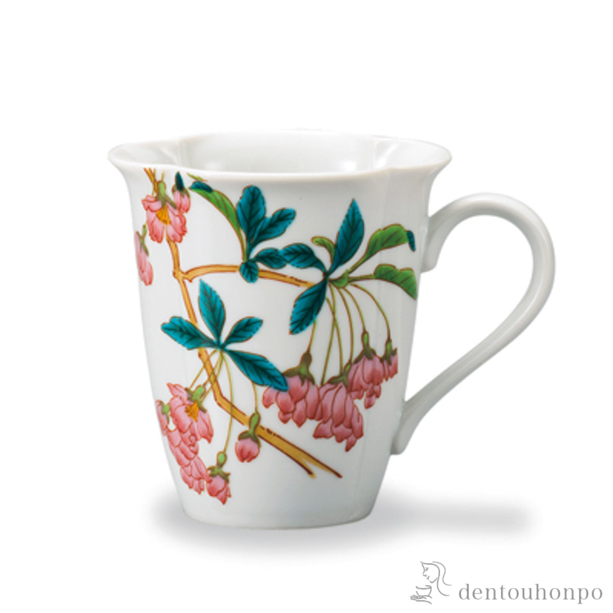 マグカップ 12か月の花 花海棠（4月）≪在庫確認後、1~3営業日で出荷≫ ( プレゼント デザイン マグ オリジナル タンブラー 九谷焼 )