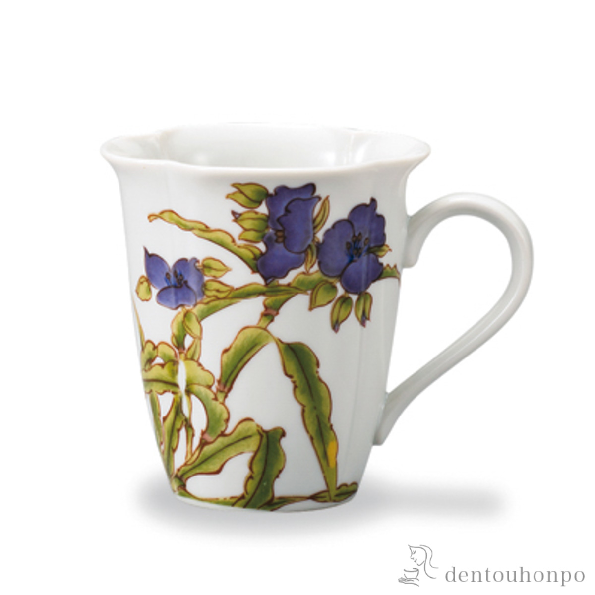 マグカップ 12か月の花 紫露草（6月）≪在庫確認後、1~3営業日で出荷≫ ( プレゼント デザイン マグ オリジナル タンブラー 九谷焼 )