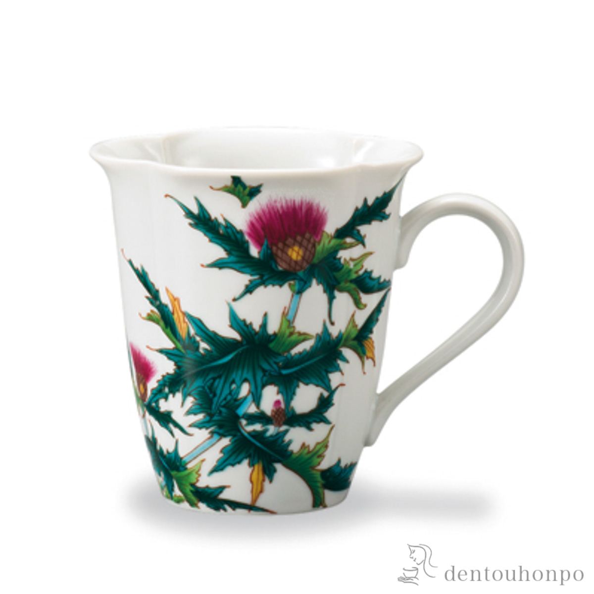 マグカップ 12か月の花 薊（9月）≪在庫確認後、1~3営業日で出荷≫ ( プレゼント デザイン マグ オリジナル タンブラー 九谷焼 )