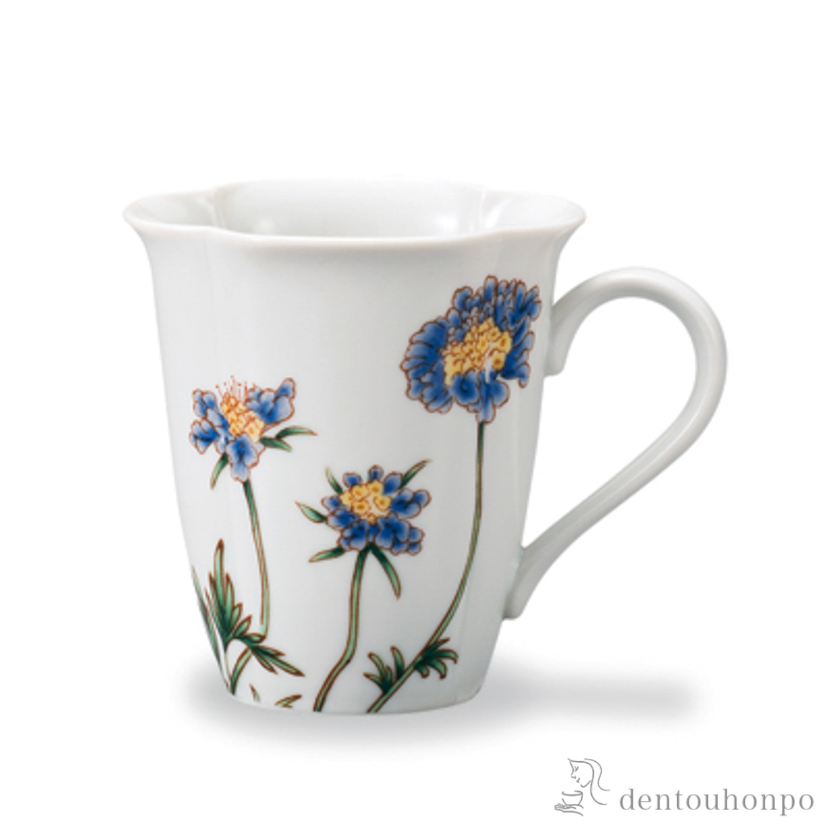 マグカップ 12か月の花 松虫草（10月）≪在庫確認後、1~3営業日で出荷≫ ( プレゼント デザイン マグ オリジナル タンブラー 九谷焼 )