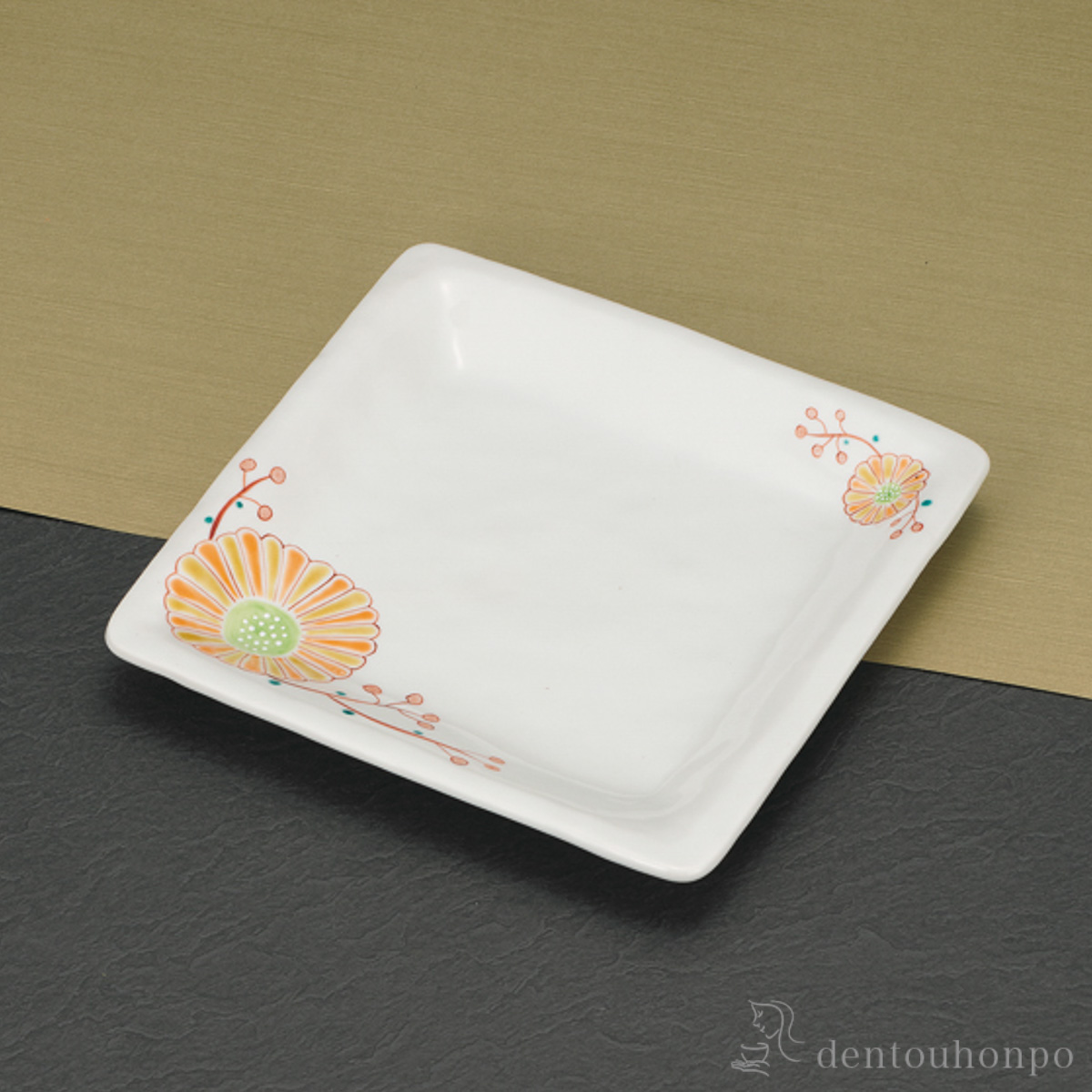 盛皿 華吉祥 8.8号≪在庫確認後、1~3営業日で出荷≫ ( 盛皿 プレート テーブルウェア 食器 パーティー 九谷焼 )