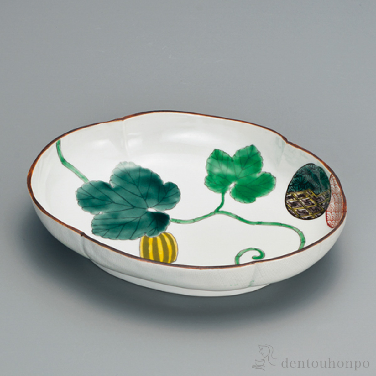 型打ち皿 瓜≪在庫確認後、1~3営業日で出荷≫ ( プレート おつまみ 料理 和食 洋食 九谷焼 )