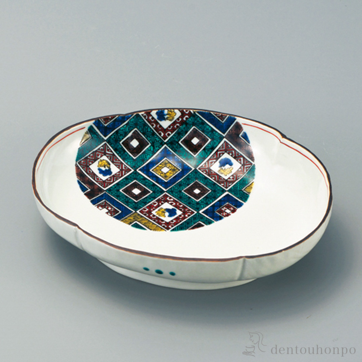 【送料無料】型打ち皿 石畳≪在庫確認後、1~3営業日で出荷≫ ( プレート おつまみ 料理 和食 洋食 九谷焼 )