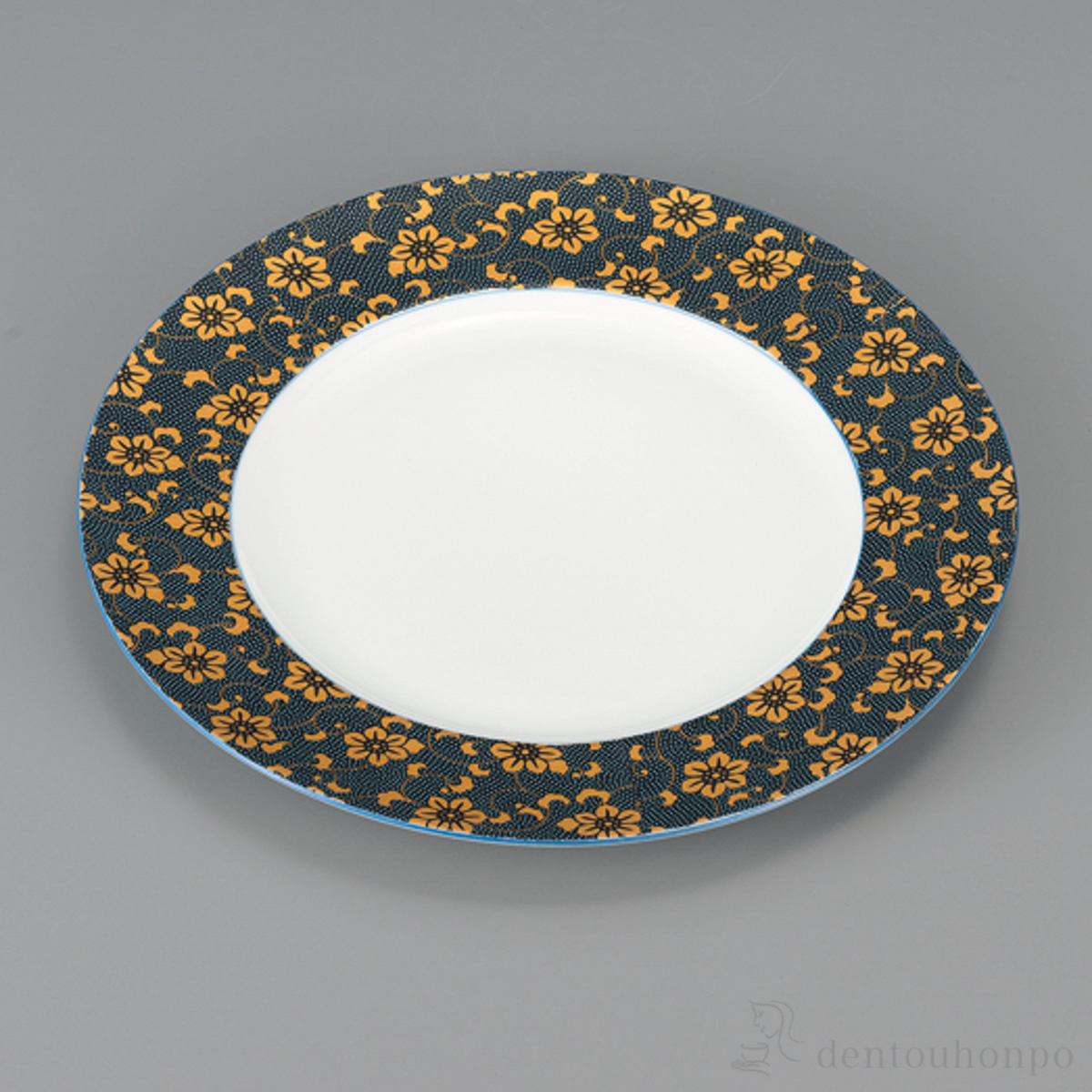 【送料無料】皿 青粒鉄仙 8.5号≪在庫確認後、1~3営業日で出荷≫ ( 盛皿 プレート テーブルウェア 食器 パーティー 九谷焼 )