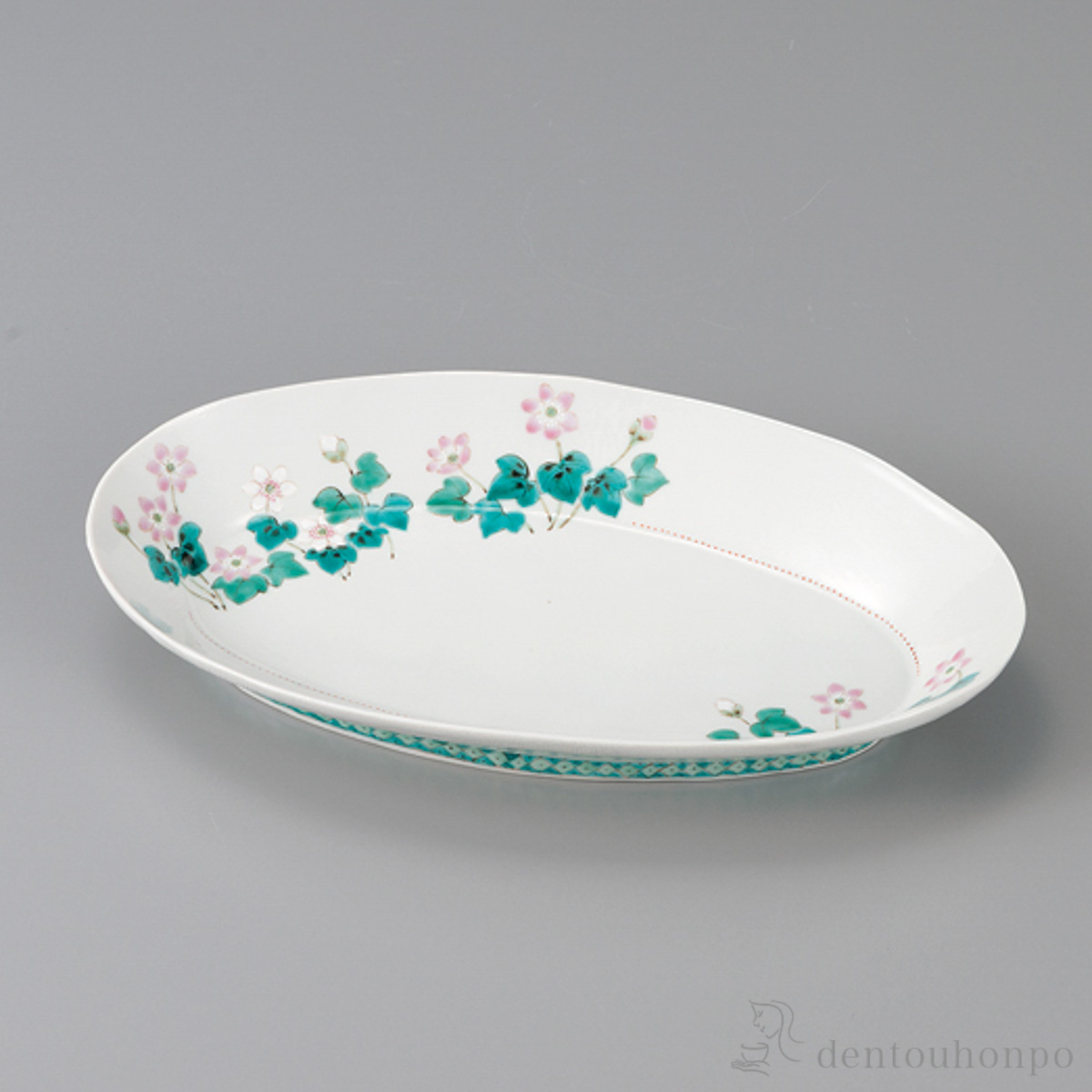 【送料無料】盛皿 雪割草 8.5号≪在庫確認後、1~3営業日で出荷≫ ( 盛皿 プレート テーブルウェア 食器 パーティー 九谷焼 )