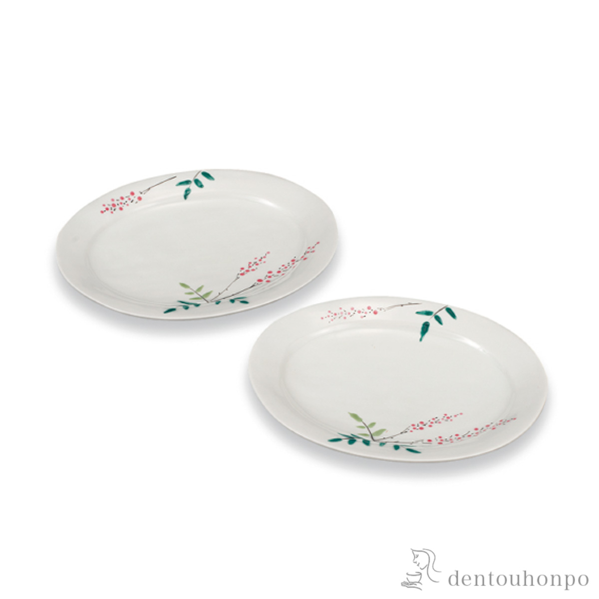 【送料無料】皿 福来る 7号 ペア≪在庫確認後、1~3営業日で出荷≫ ( プレート おつまみ 料理 和食 洋食 九谷焼 )
