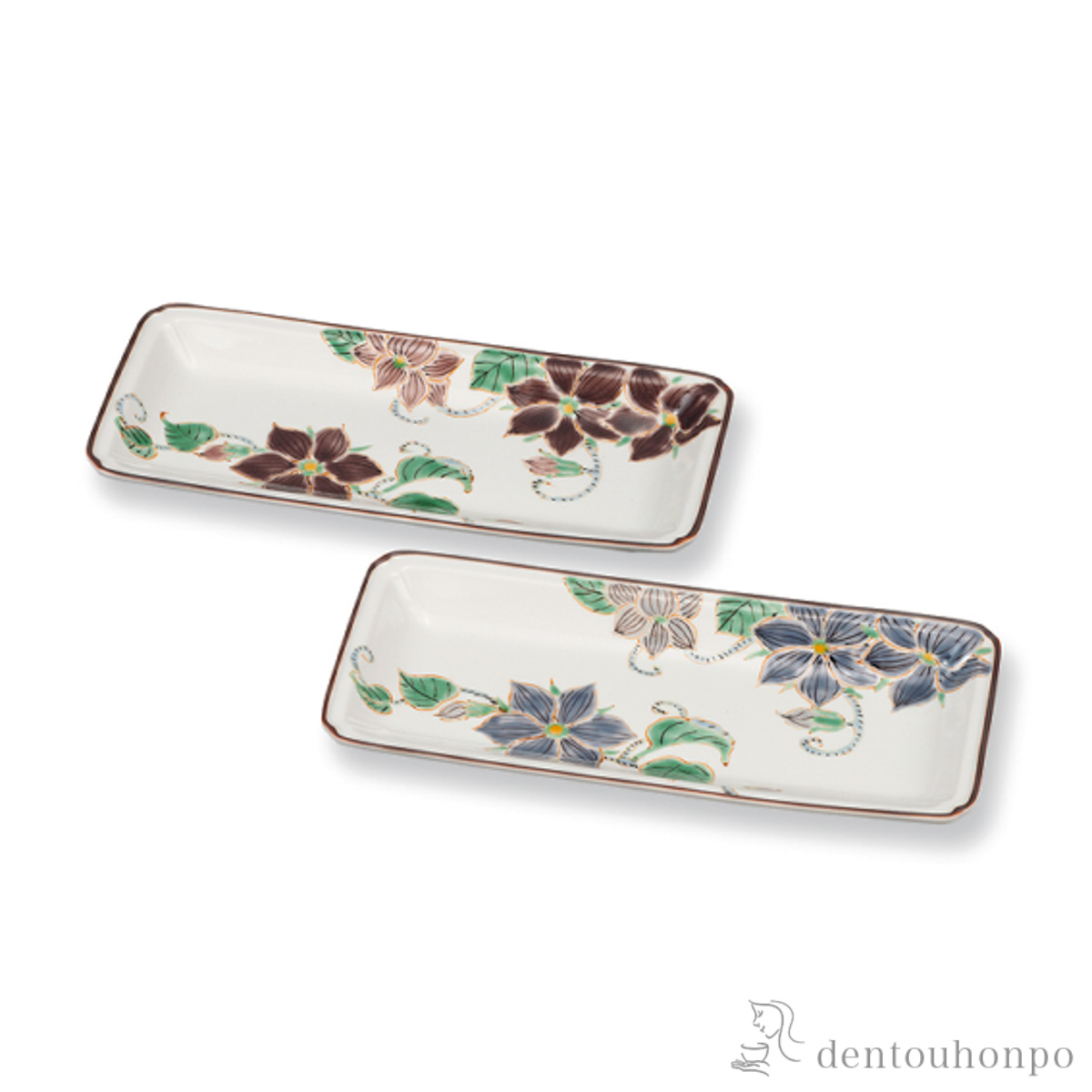 【送料無料】皿 鉄仙 8号 ペア≪在庫確認後、1~3営業日で出荷≫ ( 盛皿 プレート テーブルウェア 食器 パーティー 九谷焼 )