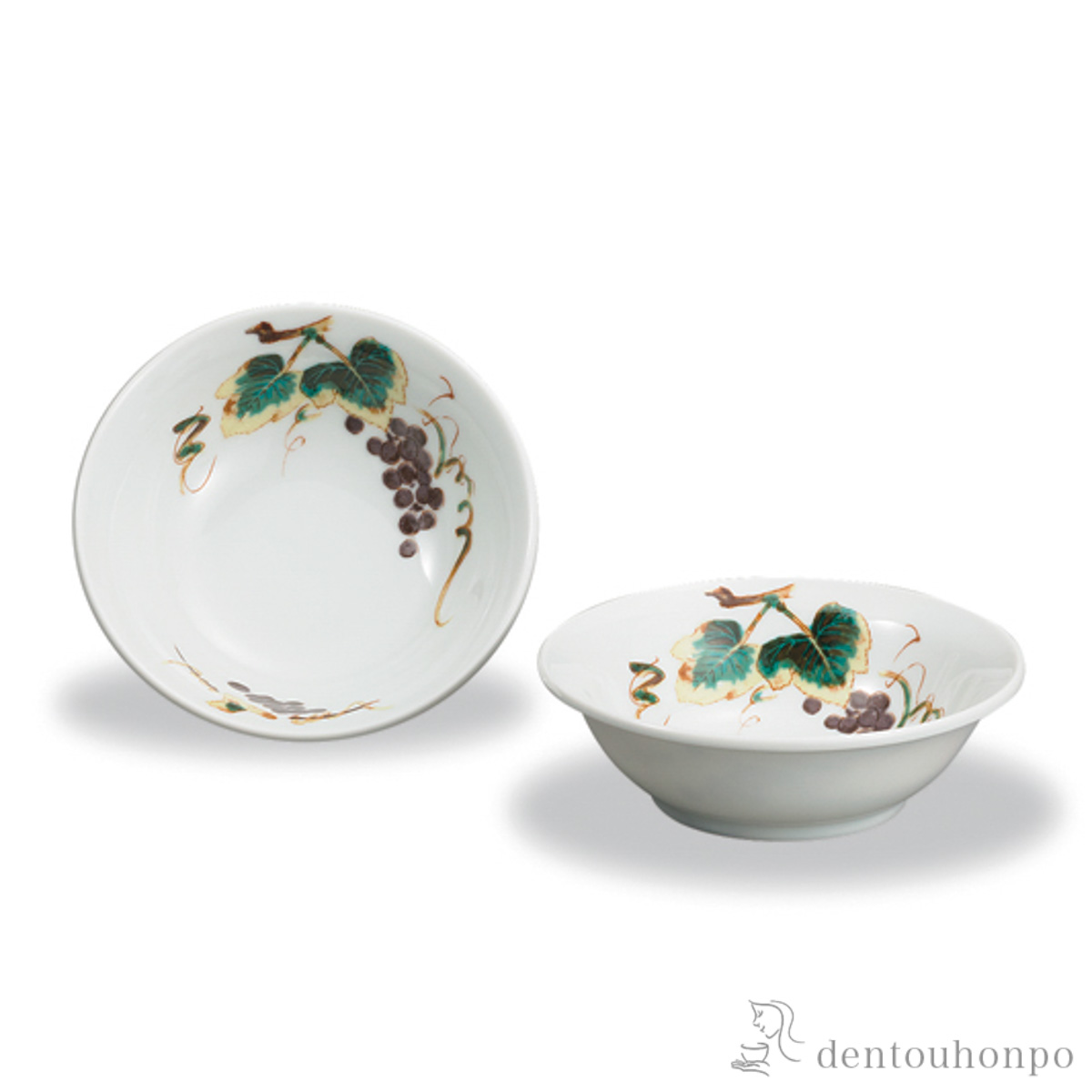 ボール ぶどう ペア≪在庫確認後、1~3営業日で出荷≫ ( 椀 碗 ボール bowl おすすめ 九谷焼 )