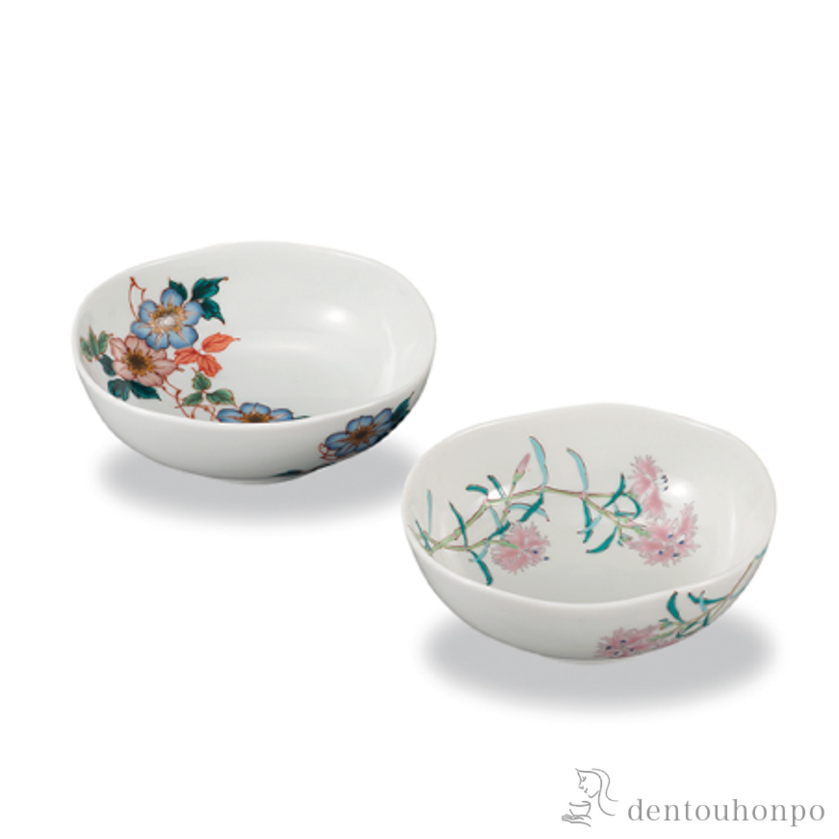 【送料無料】鉢 草花2種 4.6号 ペア≪在庫確認後、1~3営業日で出荷≫ ( 和食 食器 おつまみ 朝食 料理 九谷焼 )