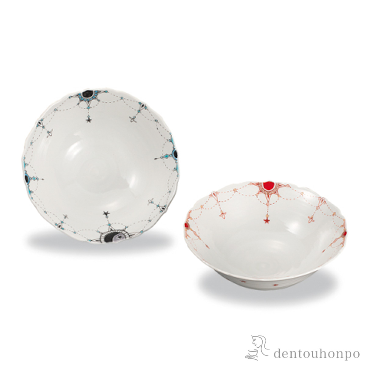 【送料無料】鉢 瓔珞文 5.5号 ペア≪在庫確認後、1~3営業日で出荷≫ ( 和食 食器 おつまみ 朝食 料理 九谷焼 )