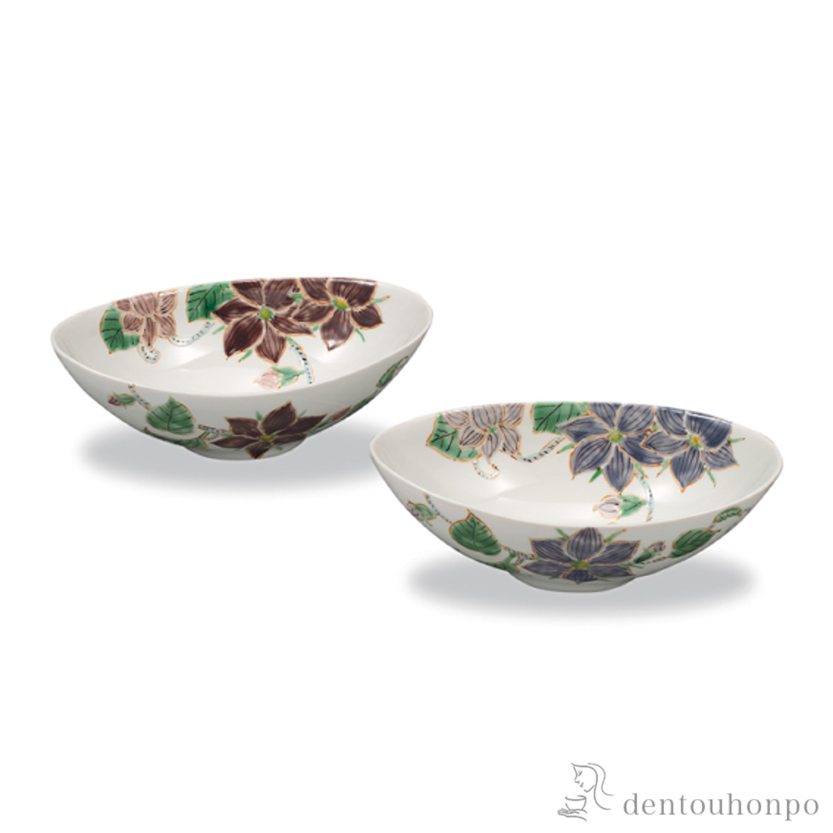 【送料無料】鉢 鉄仙 6.5号 ペア≪在庫確認後、1~3営業日で出荷≫ ( 和食 食器 おつまみ 朝食 煮物 九谷焼 )