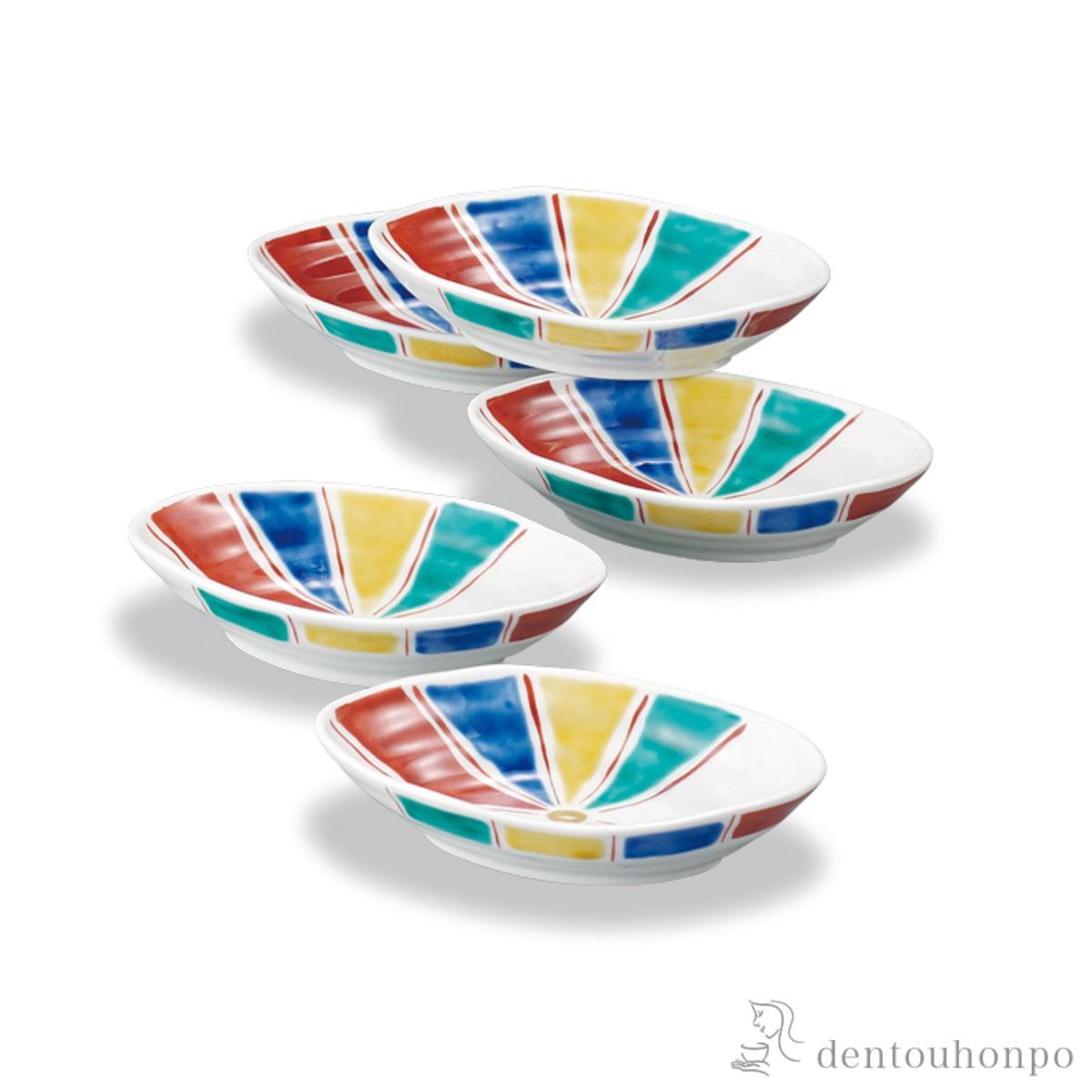 【送料無料】小鉢揃 紙風船 5.3号 5枚セット≪在庫確認後、1~3営業日で出荷≫ ( 和食 食器 おつまみ 朝食 料理 九谷焼 )