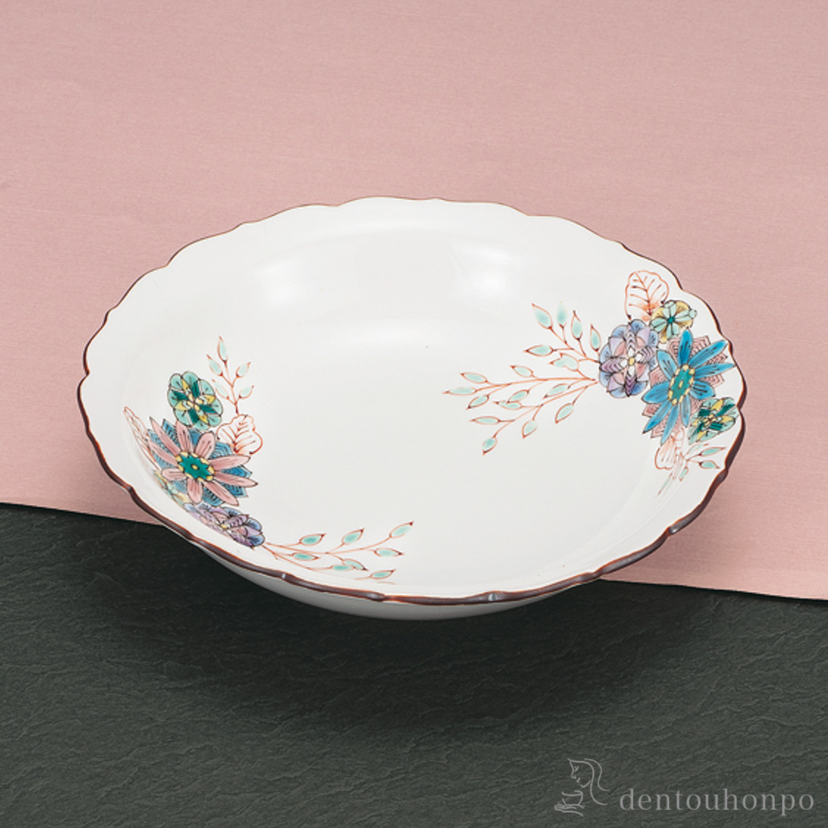 【送料無料】鉢 華紋 7号≪在庫確認後、1~3営業日で出荷≫ ( 和食 食器 おつまみ 朝食 煮物 九谷焼 )